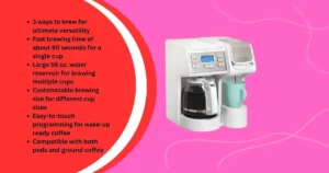 coffee maker with k cup combo